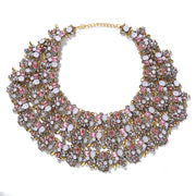 Exaggerated Style Dress Decorated With Multi-layer Rhinestone Necklace