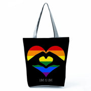 Rainbow English Printed Casual Shoulder Bag