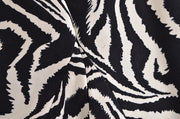 Autumn Zebra Print Woolen Blazer - Women's