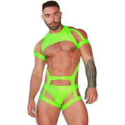 Men's Body Harness, Men's Gogo Harness, Fluorescent Green or Black