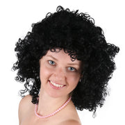 Black Median To Long Curly Wig European And American Festival Popular Men's Wig