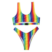 Split Rainbow Bar Women's Bikini