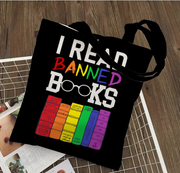 Rainbow Gay Pride  Canvas Tote Bags with Inner Zippered Pocket 14
