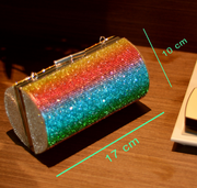 Rainbow Rhinestone Purse Evening Bag