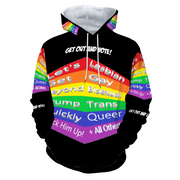 LGBTQ Gay Pride Hoodie, Anti-Trump Hoodie, Gay Pride Hoodie, Trump 2024 Hoodie, Biden 2024 Hoodie, Let's Go Brandon, Fuck Trump, Anti-MAGA