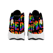 Gay Pride High Top Sneakers, Gay Pride Fashion Sport Sneakers Basketball Sneakers, Gay Pride Sneakers, Gay Pride Shoes