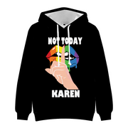 Men's Gay Pride Hoodie, Not Today Karen Hoodie, Lesbian Gay Pride Hoodie, Unisex Hoodies Novelty Pullover Sweatshirts with Pockets