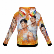 LGBTQ Gay Pride Hoodie, Asian American Gay Pride Hoodie, Pride is Fire Hoodie, Unisex Gay Pride  Hoodie with Pockets