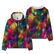 Ladies' Full Zipper Hoodie, Zipper Hoodie, Women Zipper Hoodie, Dressy Zipper Hoodie, Rainbow Hoodie, LGBTQ Hoodie