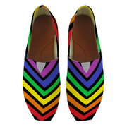 Gay Pride Rainbow Shoes Slip-on Canvas Shoes Leisure Shoes, Slip-0ns