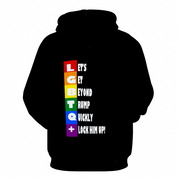 Gay Pride Hoodie, Pride Hoodie, Gay Hoodie, LGBTQ+ Gay Pride Hoodie, Gay Pride Hoodie with Pockets, Pride Hoodie, Anti-Trump Hoodie, Anti-MAGA, Trump 2024, Biden 2024! Lock Him Up!,