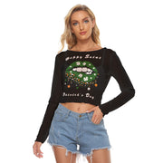 Happy Saint Patrick's Day Women's Mesh Long Sleeves T-shirt