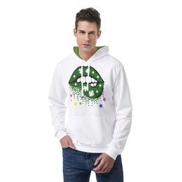 St. Patrick's Day Men's Hoodie With Double-side Print Hood