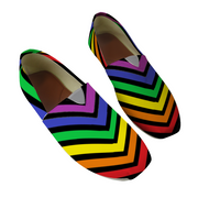 Gay Pride Rainbow Shoes Slip-on Canvas Shoes Leisure Shoes, Slip-0ns