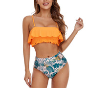 TN Classic Ruffle Printed Swimsuit Sexy Swimwear