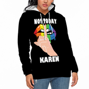 Men's Gay Pride Hoodie, Not Today Karen Hoodie, Lesbian Gay Pride Hoodie, Unisex Hoodies Novelty Pullover Sweatshirts with Pockets