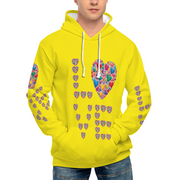 Gay Pride Hoodie, Love Hoodie, Gift for Her, Yellow Hoodie with Pockets, Hoodie, Women's Hoodie, Men's Hoodie, Pullover Hoodie, Sweater