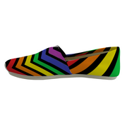 Gay Pride Rainbow Shoes Slip-on Canvas Shoes Leisure Shoes, Slip-0ns