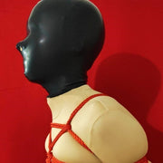 Latex Headgear Fun All-in-one Seamless Choking Mask - Showyourgaypride.com