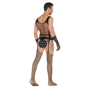Men's mesh bodysuit - men's pantyhose - men's stockings - men's tights - men's sexy outfit - men's fishnet stockings - men's lingerie - Showyourgaypride.com