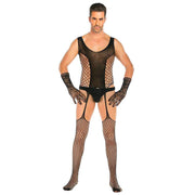 Men's mesh bodysuit - men's pantyhose - men's stockings - men's tights - men's sexy outfit - men's fishnet stockings - men's lingerie - Showyourgaypride.com