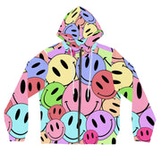 Womens Full-Zip Hoodie - Smiley face zip hoodie - Lady's full zip hoodie - Womens full zip sweater - Smiley face clothing - Lady's full zip - Showyourgaypride.com