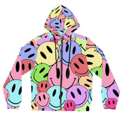 Womens Full-Zip Hoodie - Smiley face zip hoodie - Lady's full zip hoodie - Womens full zip sweater - Smiley face clothing - Lady's full zip - Showyourgaypride.com