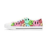 Women's Low Top Sneakers - Women's Low Top shoes - Women's Tennis Shoes - Women's Smiley Face Sneakers - Women's Smiley Face Shoes - Smile - Showyourgaypride.com