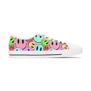 Women's Low Top Sneakers - Women's Low Top shoes - Women's Tennis Shoes - Women's Smiley Face Sneakers - Women's Smiley Face Shoes - Smile - Showyourgaypride.com