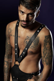 Muscle Men's Patent Leather Nightclub Bar Bodysuit - Showyourgaypride.com