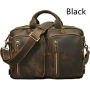 Men's Genuine Leather Hand-held One Shoulder Messenger Bag, Leather bag, leather tote bag, leather carryon bag, leather shoulder bag,