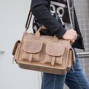 Imported First Layer Cowhide One-shoulder Messenger Bag For Men, Leather bag, leather tote bag, leather carryon bag, leather shoulder bag