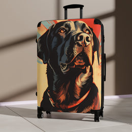 Labrador Retriever - Large suitcase -Suitcase - suitcases -  carry on suitcase - luggage - airport - suitcase with wheels -