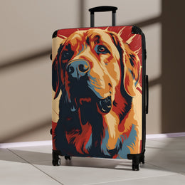 Golden Retriever - Suitcase with wheels - Suitcase - suitcases - large suitcase - carry on suitcase - luggage - airport -carry on luggage - gifts for men - Showyourgaypride.com