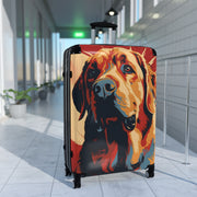 Golden Retriever - Suitcase with wheels - Suitcase - suitcases - large suitcase - carry on suitcase - luggage - airport -carry on luggage - gifts for men - Showyourgaypride.com