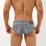 Mens Brief Swimwear - Mens bikini Swimwear - Mens Swimwear Thong -Mens swimwear bikini - Rainbow Flag Mens Bikini - Mens Thong Swimwear - Showyourgaypride.com