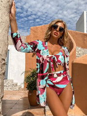 CJ Women's Fashion Popular Print Three Piece Swimwear - Showyourgaypride.com