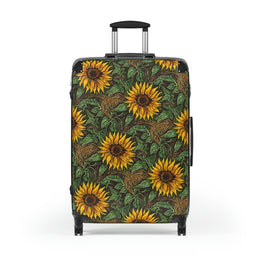 Suitcase, Ladies suitcase, women suitcase, women carryon, Sunflower suitcase, Sunflower luggage, Sunflower travel bag, Sunflower carryon - Showyourgaypride.com