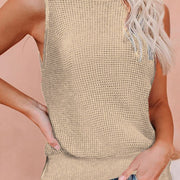 Women's Waffle-knit Tank Top V-neck Criss Cross Tank - Showyourgaypride.com