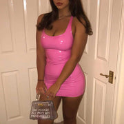 Leather dress, Sexy leather Club dress (faux)-some seriously sexy clothes, maybe even a tad slutty dress, truly a sexy leather skirt dress! - Showyourgaypride.com