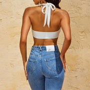 Summer Women's Halter Neck Vest Cropped Navel Top Sexy Vest - Showyourgaypride.com