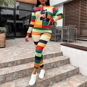 Women's Long Sleeve Hooded Tracksuit Casual Long Pants Sports Set - Showyourgaypride.com