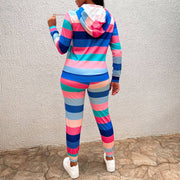 Women's Long Sleeve Hooded Tracksuit Casual Long Pants Sports Set - Showyourgaypride.com