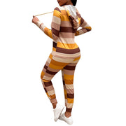 Women's Long Sleeve Hooded Tracksuit Casual Long Pants Sports Set - Showyourgaypride.com