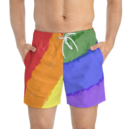 Pride, Gay Pride, Men's swimsuit, Men's swimming trunks, Men's bikini swimsuit, Men's speedo, Queer Clothes, gay bathing suit, rainbow flag - Showyourgaypride.com