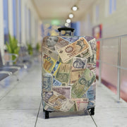 World Currency Suitcase Luggage Cover, perfect luggage cover for a world traveler, always find your covered suit case in baggage claim! - Showyourgaypride.com