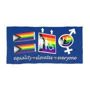 Gay Pride Equality Elevates Everyone Beach Towel- Gay pride towel - Showyourgaypride.com