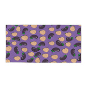 Gay Pride Bottom and Top (peach and eggplant) Beach Towel (purple). Perfect for summer fun at Pride or at the beach! - Showyourgaypride.com