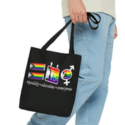 Equality Elevates Everyone Tote Bag. Beautifully designed Gay Tote Bag. 21 colors availalble! - Showyourgaypride.com