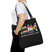 Equality Elevates Everyone Tote Bag. Beautifully designed Gay Tote Bag. 21 colors availalble! - Showyourgaypride.com